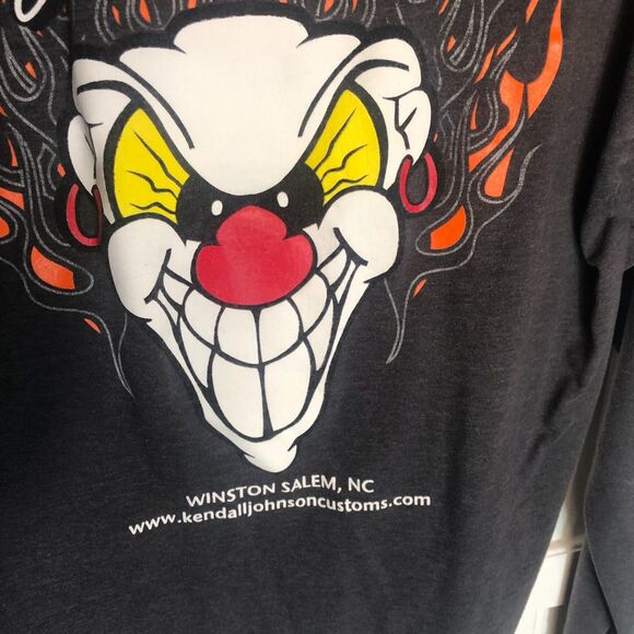 Kendall Johnson Customs Long Sleeve T-Shirt L Clown Winston Salem Motorcycle - Picture 4 of 4